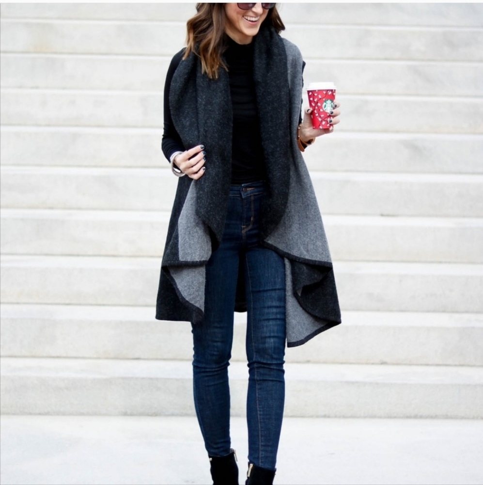 ZARA waterfall cardigan.